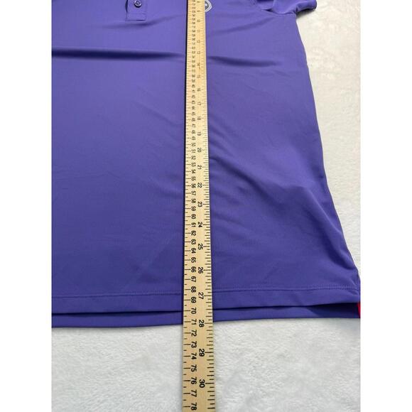 G/Fore Polo Shirt Purple Short Sleeve Classic Performance Golf Medium - Picture 8 of 8